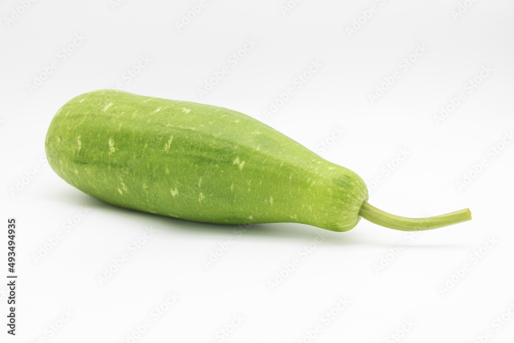 Fotografie calabash isolated on white background, green vegetable concept