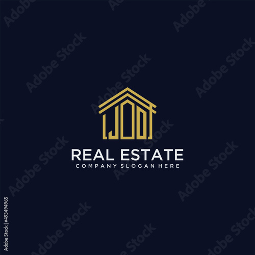 JO initial monogram logo for real estate design