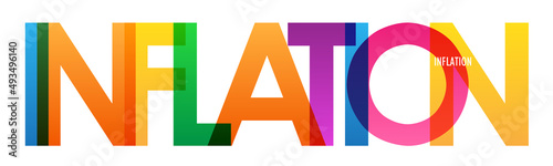 INFLATION colorful vector typography banner