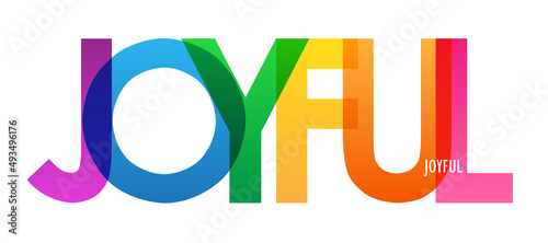 JOYFUL colorful vector typography banner