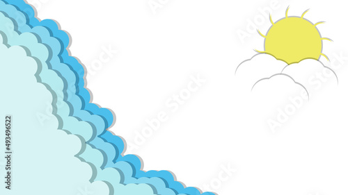 illustration of Bouquet design for spring. illustration of paint brush design for spring. Bouquet in the form of a brush paint. Paper craft and cut style. vector, illustration.