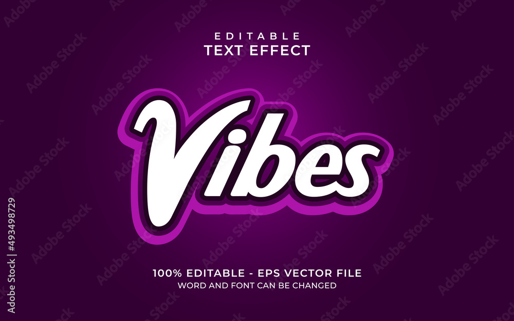 Editable text effect - vibes text style Editable text effect - vibes text style