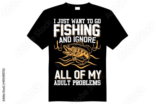 fishing t-shirt design vector
