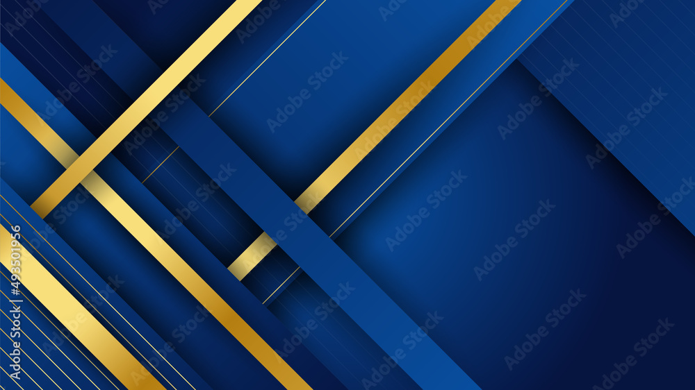 Abstract luxury dark blue background with golden lines Abstract luxury dark blue background with golden lines