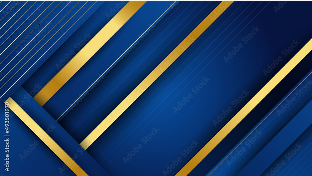 Abstract luxury dark blue background with golden lines Abstract luxury dark blue background with golden lines