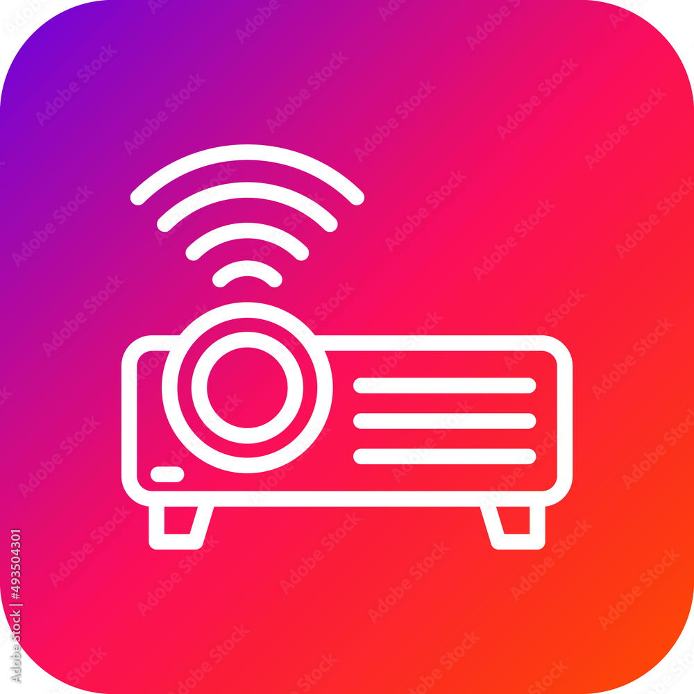 Projector Vector Icon Design Illustration Projector Vector Icon Design Illustration