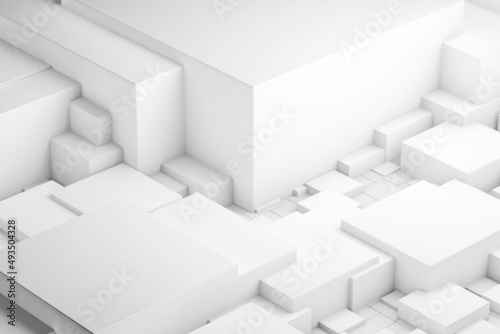 Background with white geometric shapes