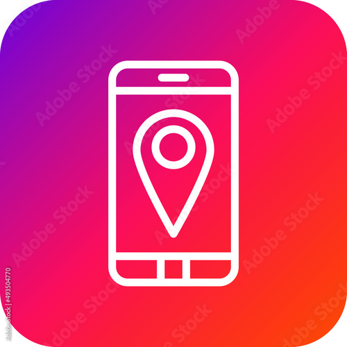 Gps mobile Vector Icon Design Illustration