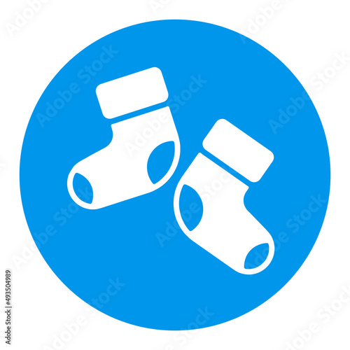 Baby socks bootees vector glyph icon