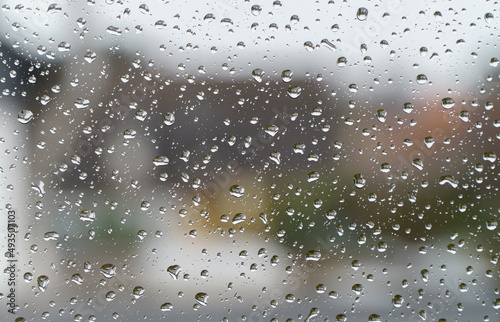 Regentropfen Glasscheibe, Fenster Tropfen