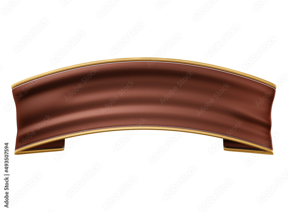 Brown 3D ribbon Brown 3D ribbon