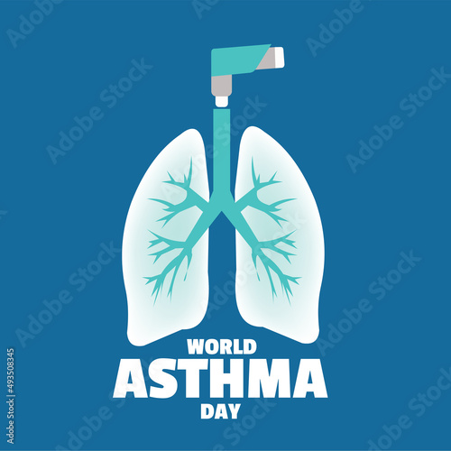 Vector for World Asthma Day. Simple and elegant illustration
