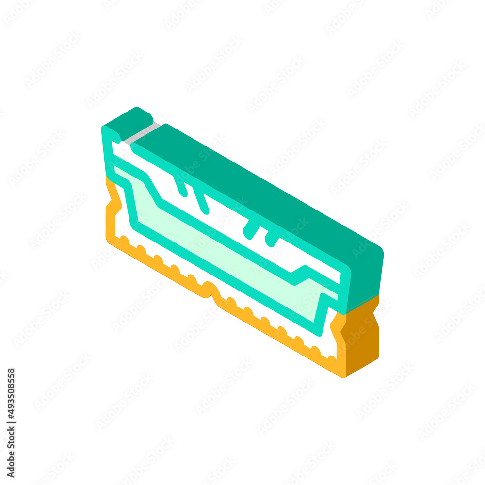 ram computer part isometric icon vector. ram computer part sign. isolated symbol illustration ram computer part isometric icon vector. ram computer part sign. isolated symbol illustration