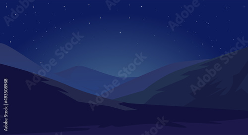night landscape nature mountains, outdoor recreation
