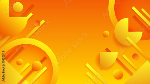 Abstract orange and yellow banner background