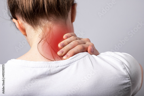 Canvastavla Woman suffering from neck pain