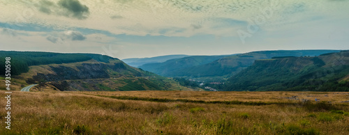 The Neath Valley from Rigos, Wales, UK