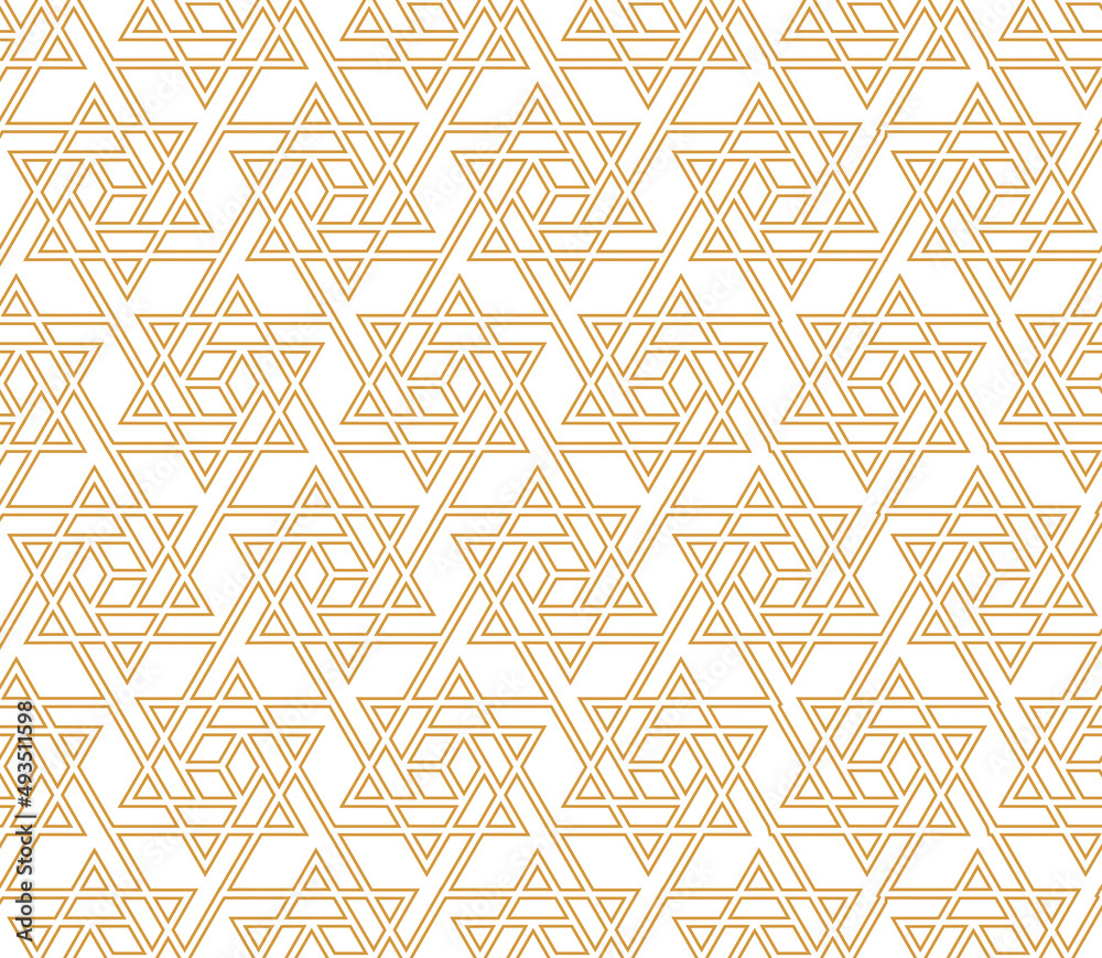 The geometric pattern with lines. Seamless vector background. White and gold texture. Graphic modern pattern. Simple lattice graphic design The geometric pattern with lines. Seamless vector background. White and gold texture. Graphic modern pattern. Simple lattice graphic design