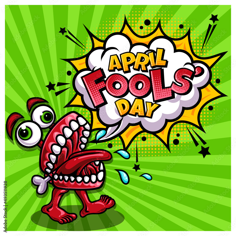 april fools day vector illustration