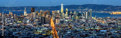 San Francisco skyline after sunset