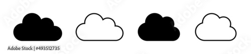 Fotografie, Obraz Cloud icon set - vector