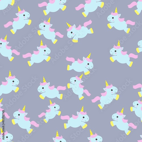 seamless pattern with unicorn 