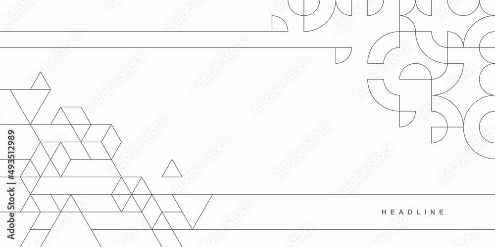Obraz premium Abstract geometric technological background. Vector creative design.
