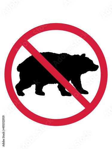 Bär Verboten Schild 