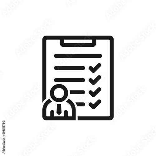 Criteria icon isolated on white background