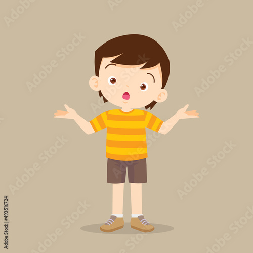boy acting confused expression