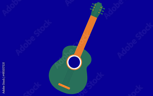 Guitar assorted colors with strings and tuners