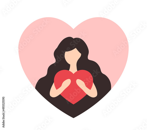 Self Love. Love Yourself. Vector 