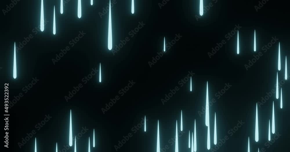 Blue meteor shower style technology. 3d rendering.	