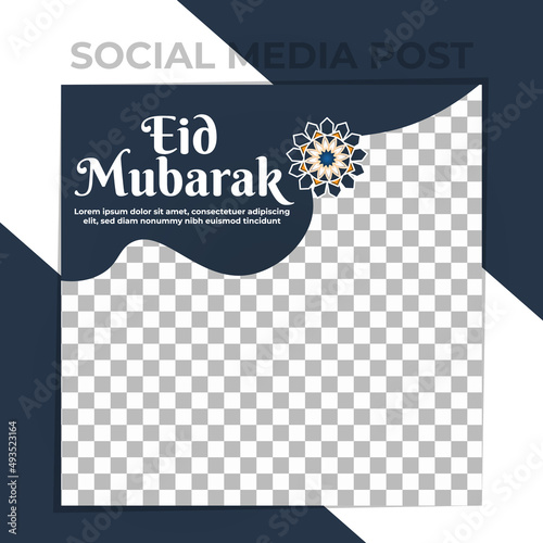 amazing vector Eid mubarak social media post