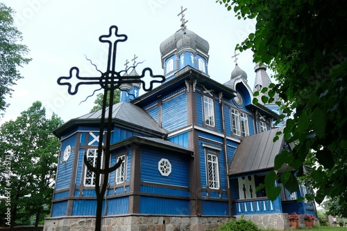 historic wooden Orthodox church in Puchly, Podlasie, Poland
