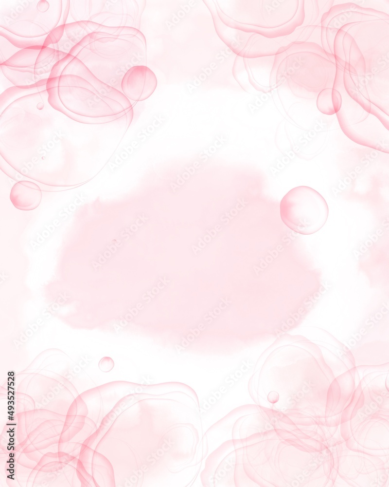 Watercolor soft pink background for invitations and covers. Invitations, brochures, flyers, magazines, and advertisements. For weddings, flower shops and other businesses.
