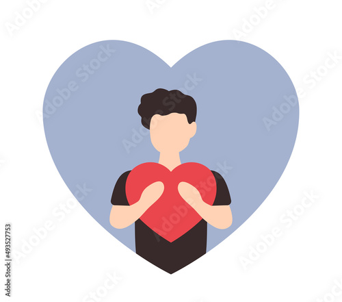 Self Love. Love Yourself. Vector 