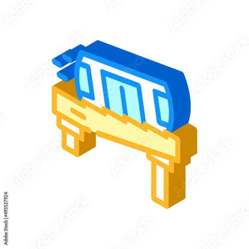 funicular transport isometric icon vector. funicular transport sign. isolated symbol illustration
