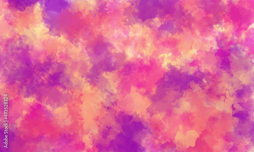 purple-pink watercolor background with cloud texture