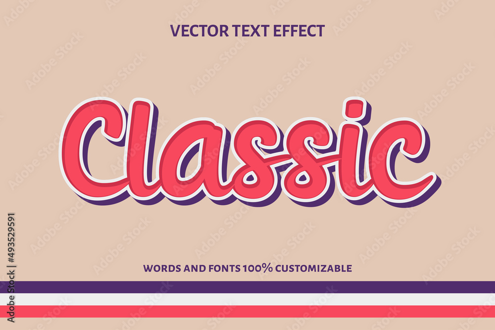 retro stylish text effect