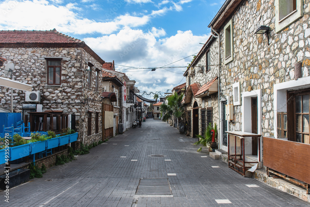 Old Marmaris city street, Turkey