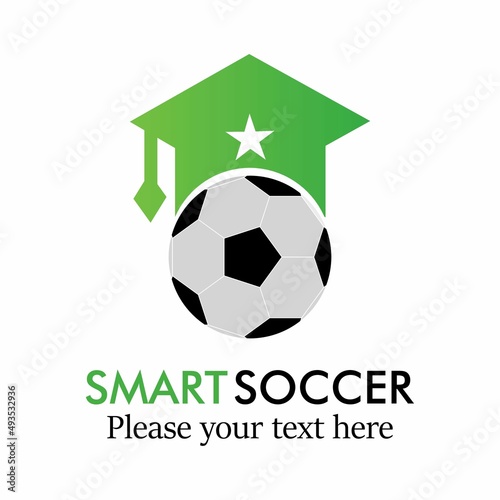 Smart soccer logo template illustration. suitable for soccer