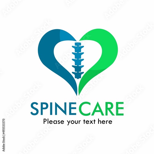 Spine care logo template illustration. suitable for medical