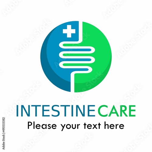 intestine care logo template illustration. suitable for medical, healthy, clinic, anatomical etc