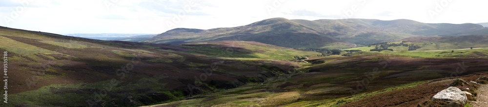 Panorama - Scottish landscape - Mount Battock from Glen Esk - Angus - Scotland - UK