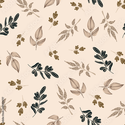 Seamless floral pattern in boho style.