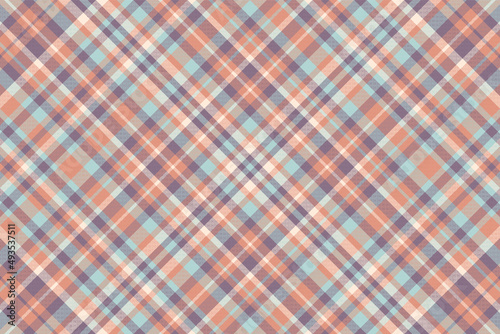 Tartan plaid pattern with texture and retro color. Vector illustration.