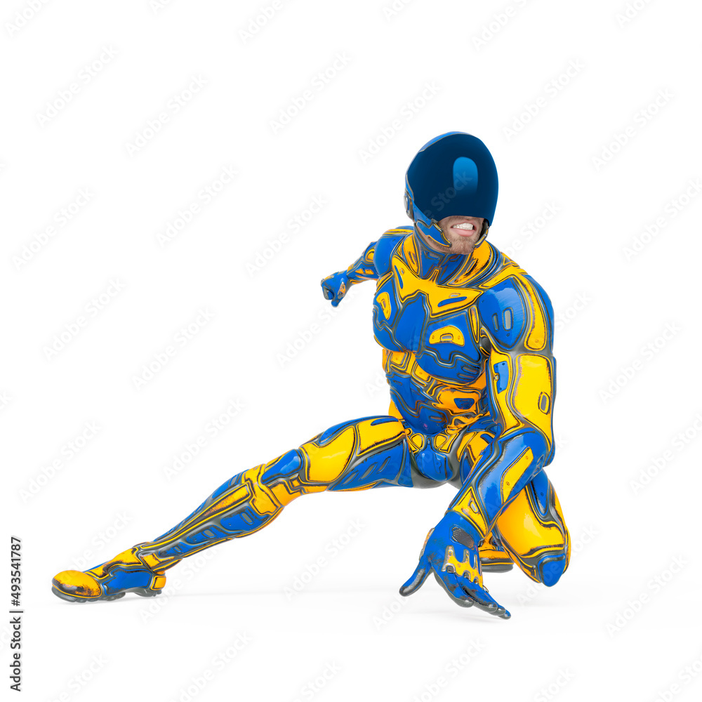 Fototapeta premium mega soldier is ready for action