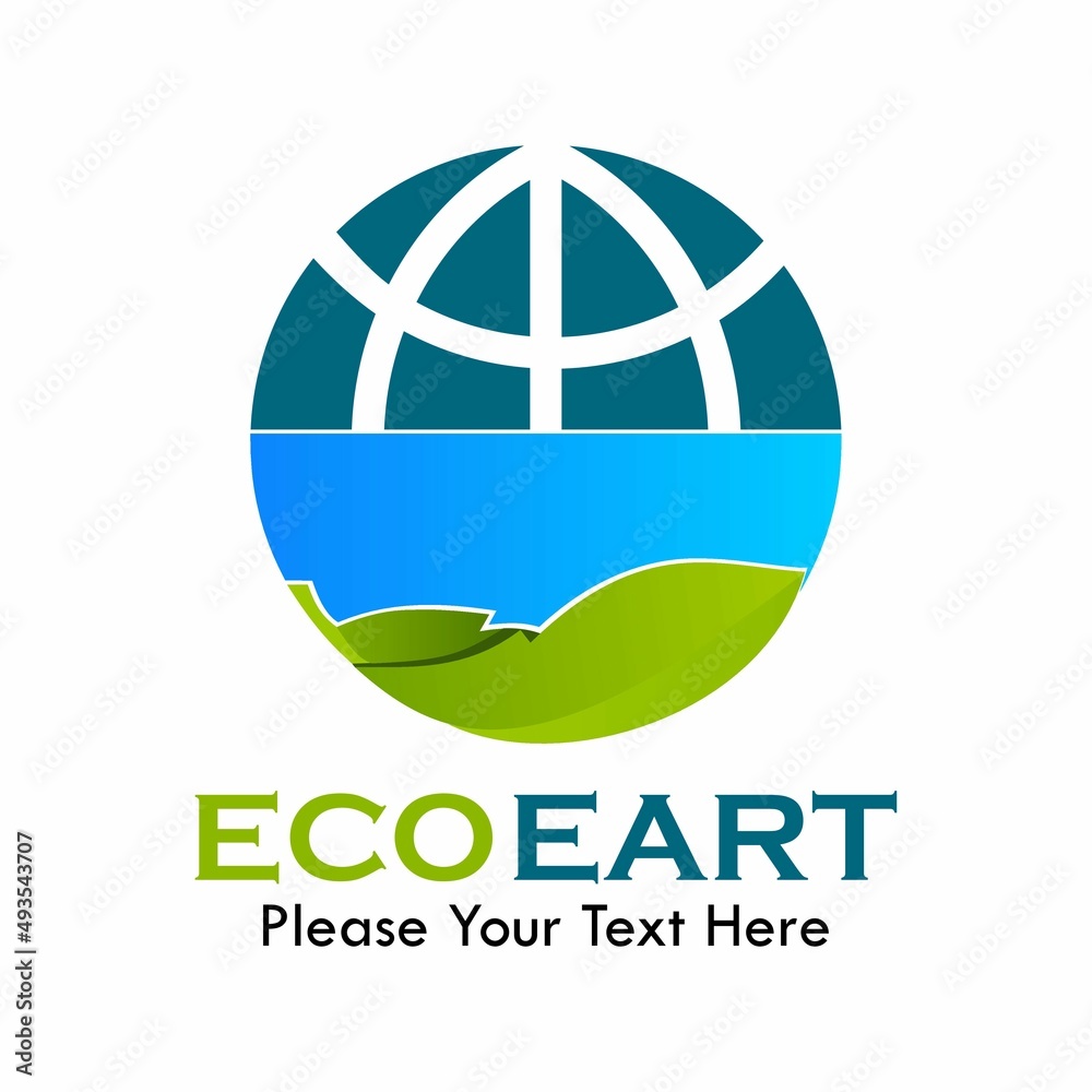 Eco earth logo template illustration. suiatble for earth day, eco, nature, website, network, industry, factory, etc Eco earth logo template illustration. suiatble for earth day, eco, nature, website, network, industry, factory, etc