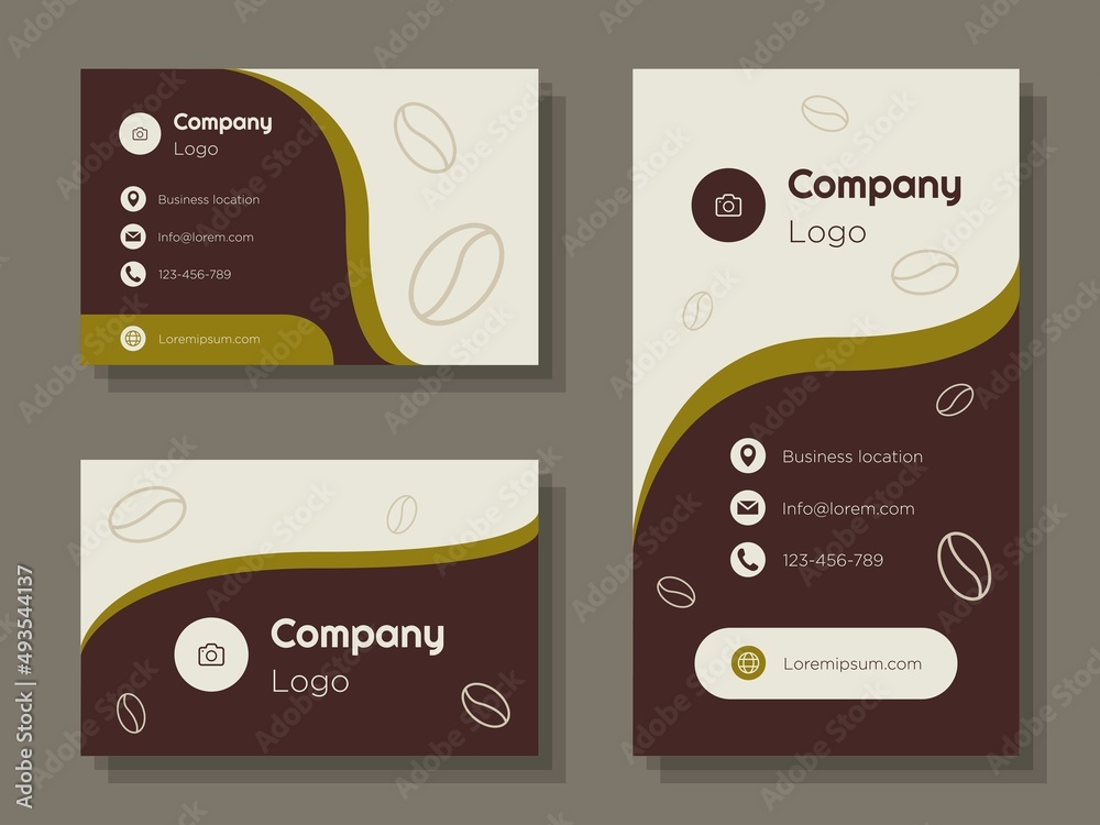 Business card coffee design